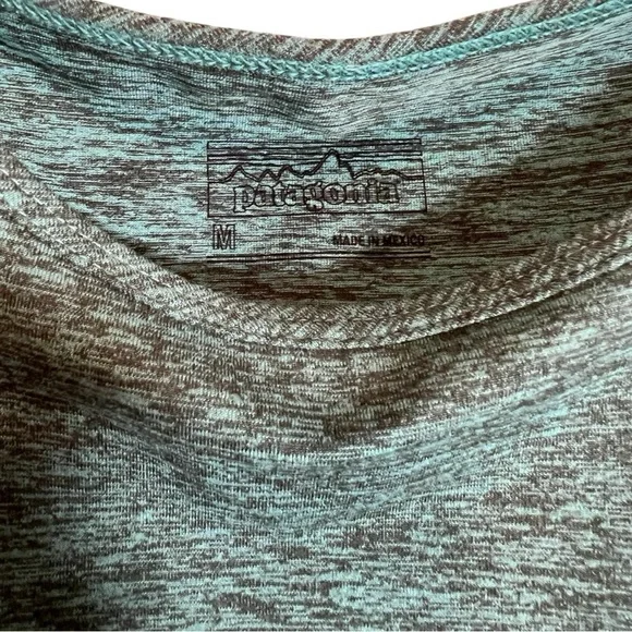 Patagonia Sleeveless Seabrook Dress Heather Teal Green size Medium - Picture 2 of 6